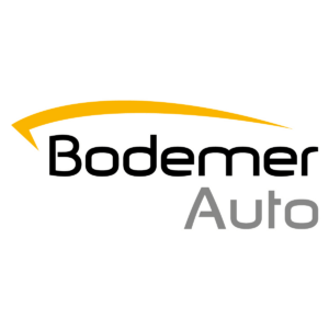 Logo de Bodemer Auto avec une courbe jaune stylisée.